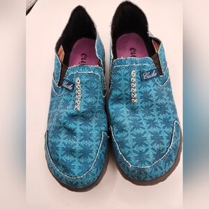 Cushe Canvas All Terrain Blue Casual Slip-On Shoes Sz 8